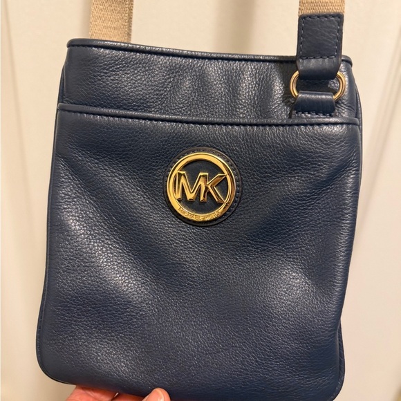 Michael Kors navy blue and Tan Crossbody Bag - Picture 10 of 10